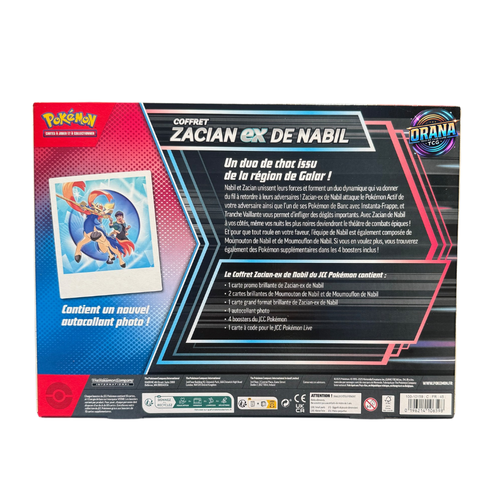 Pokemon Coffret Zacian Ex De Nabil