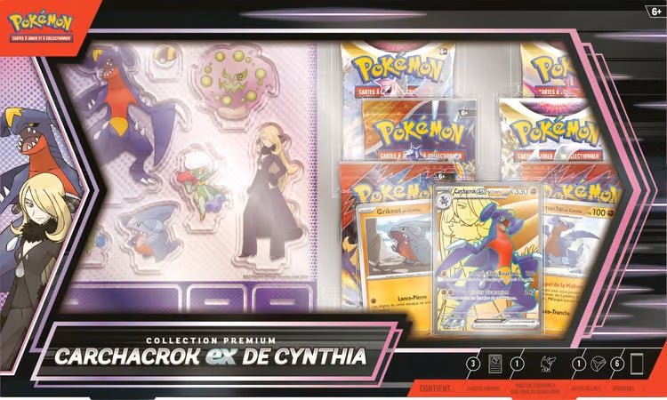 Pokemon Coffret  Collection Premium Carchacrok-ex de Cynthia