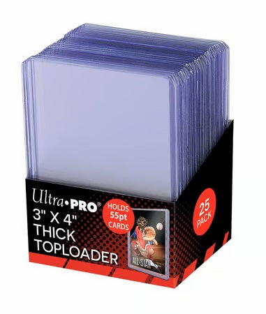 Ultra Pro Protèges Cartes Standard Toploader Transparent et Épais par 25